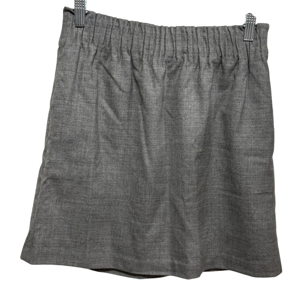 J.Crew Wool Sidewalk Skirt 4 Gray Pull On A-Line Officecore Preppy Minimalist